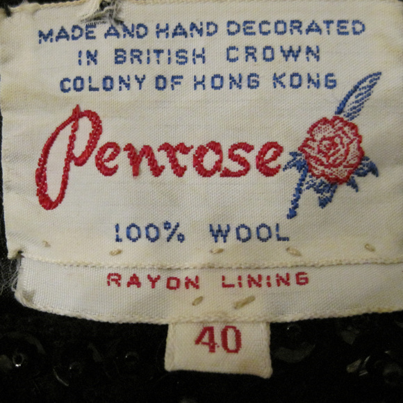 Vintage beaded/ sequin ladies tank Black S Lg/40 - Picture 3 of 3